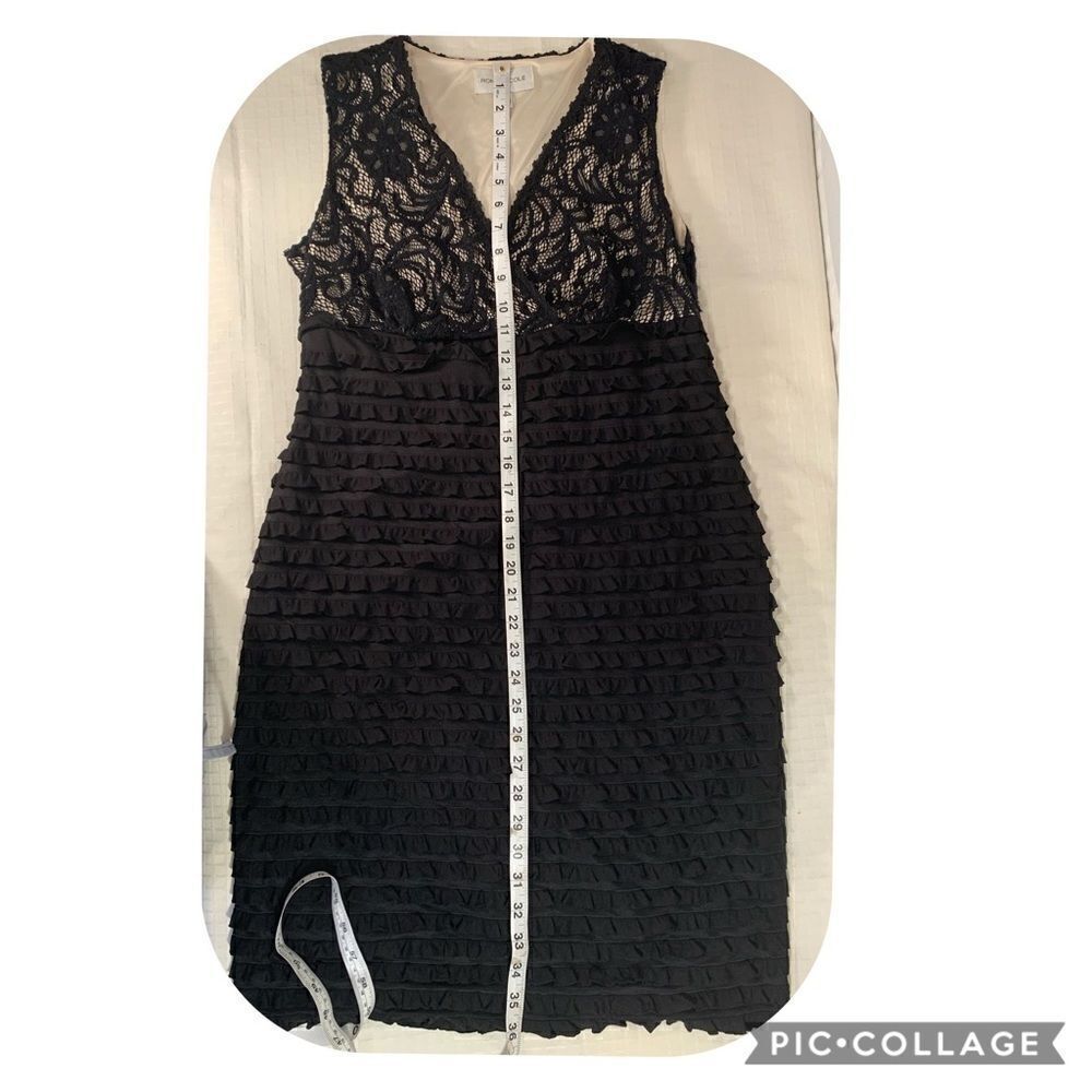 NWT Ronni Nicole ruffle laced V-neck cocktail … - Picture 4 of 9